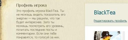 Вопросы и пожелания - Текст в профиле пользователя